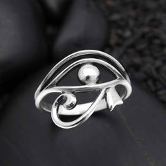 Sterling Silver Eye of Horus Ring: 7