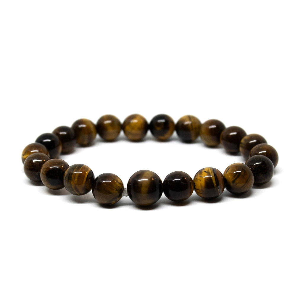 Long Size Tiger Eye Beaded Bracelet - Wrist Mala - 10mm