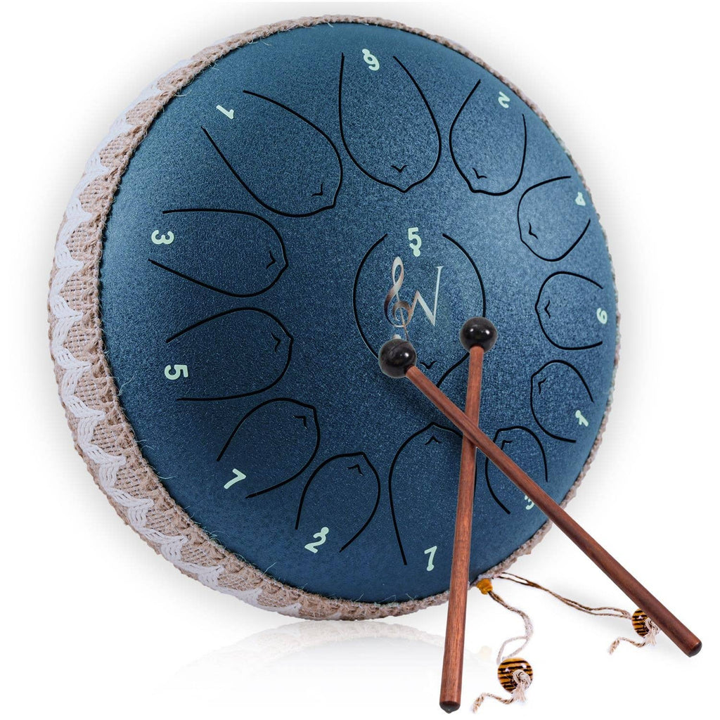 Wise Harmony Steel Tongue Rain Drum 12 Inch 13 Notes: Navy