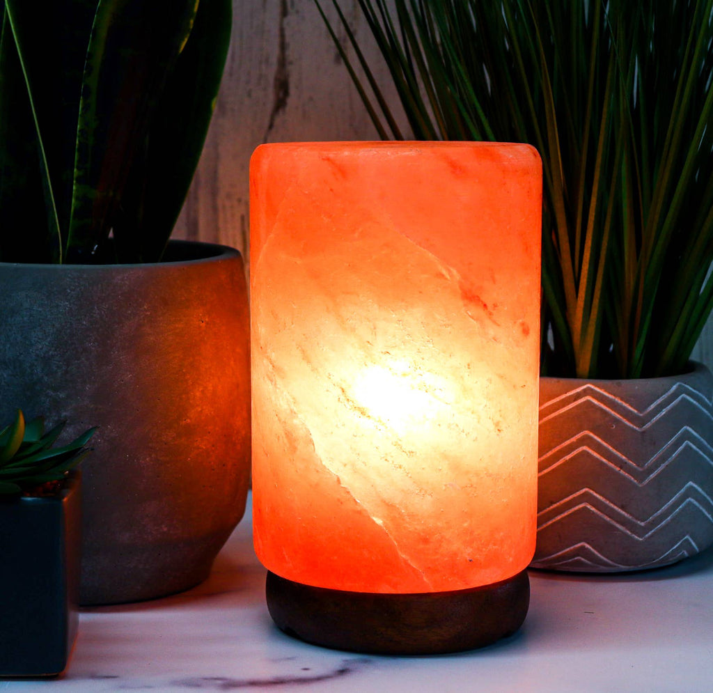 Himalayan Salt Cylinder Shape Lamp 8