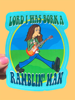 Ramblin' Man 3 INCH STICKER