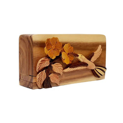 Hummingbird - Hand Carved Keepsake Gift Box