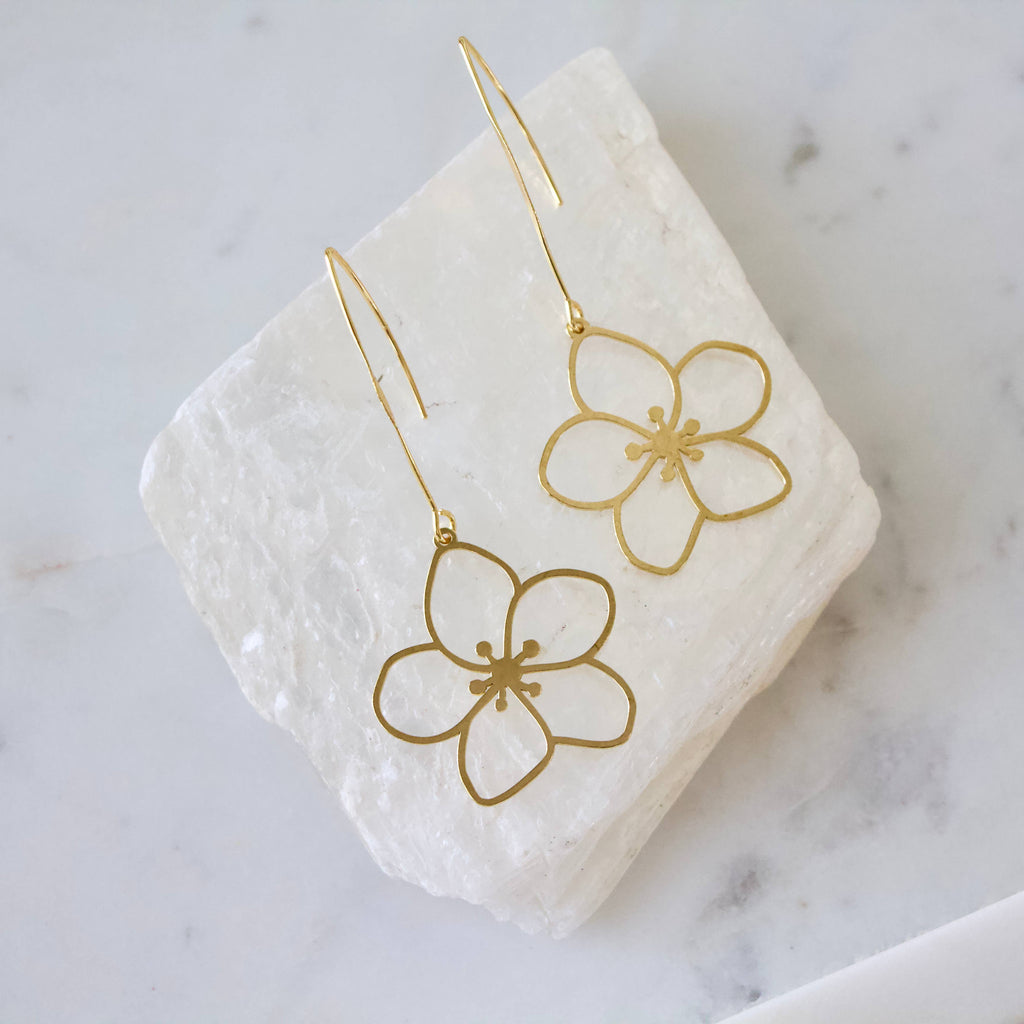 Sakura Flower Drop Earrings