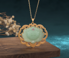 Jade Lotus Necklace