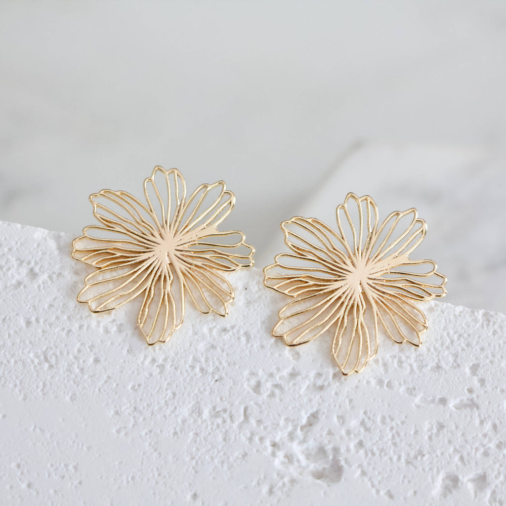 Tropical Flower Statement Earrings  