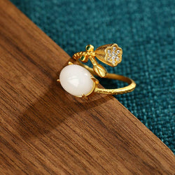 Gold Lotus Root Open Ring