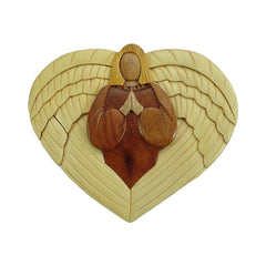 Heart Angel - Hand Carved Keepsake Gift Box