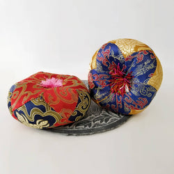 Singing Bowls Cushion: Assorted Colors / Kimono silk