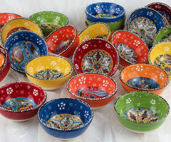 Turkish Pottery Kitchen Pinch Bowls