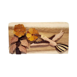 Hummingbird - Hand Carved Keepsake Gift Box