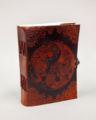 Yin Yang Dragon Dark Leather Journal