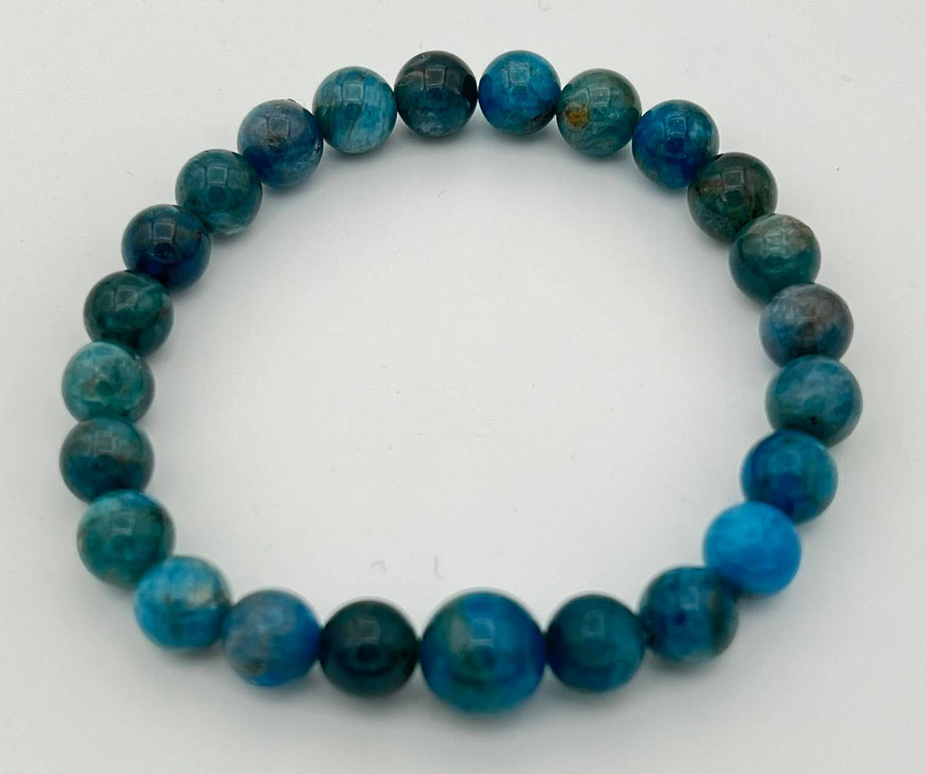 Apatite Beaded Bracelet - Wrist Mala - 8mm