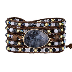 Black Labradorite Wrap Bracelet