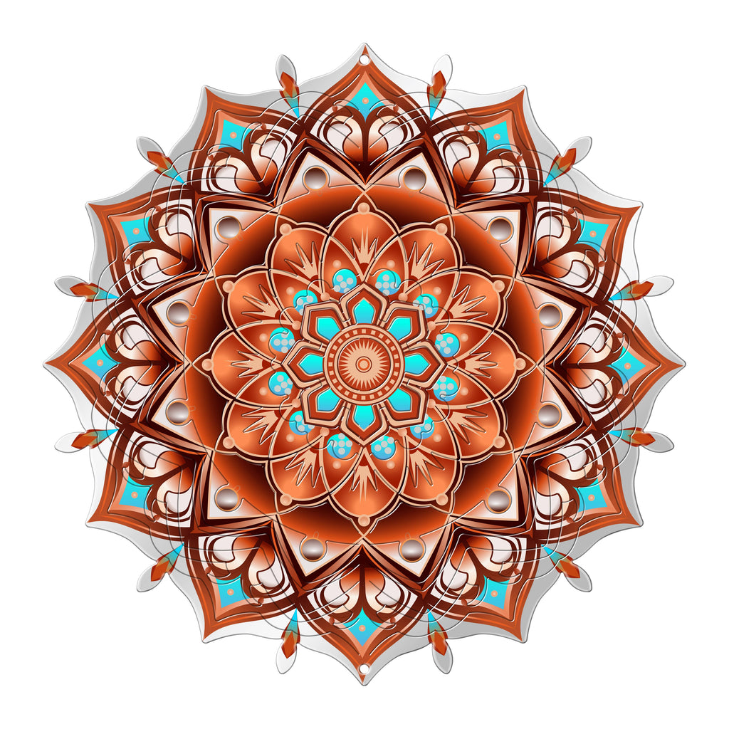 Copper Mandala Wind Spinner - Large