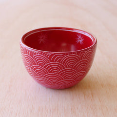 Two Pattern Bowl: Red