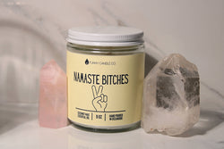 Namaste Bitches Candle (Yellow) -9 oz Funny Flames Candles