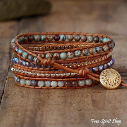 Labradorite Agate & Jasper Wrap Bracelet