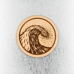 Ocean Wave Wood Magnet