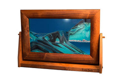 Alder Wood (Traditional) Moving Sand Art Pictures: Summer Turquoise / Large