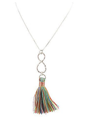 Infinity Tassel Necklace in Sterling Silver