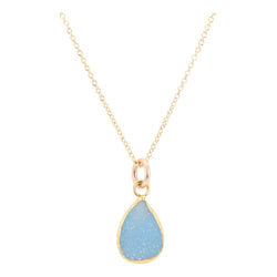 As seen on Law & Order - Blue Druzy Necklace