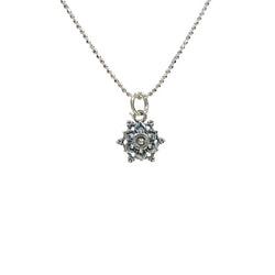 Petite Lotus Mandala Necklace in Sterling Silver