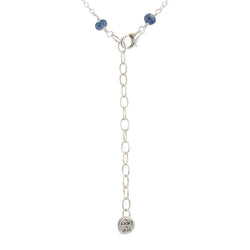 Blue Kyanite Gemstone Necklace on Sterling Silver Chain