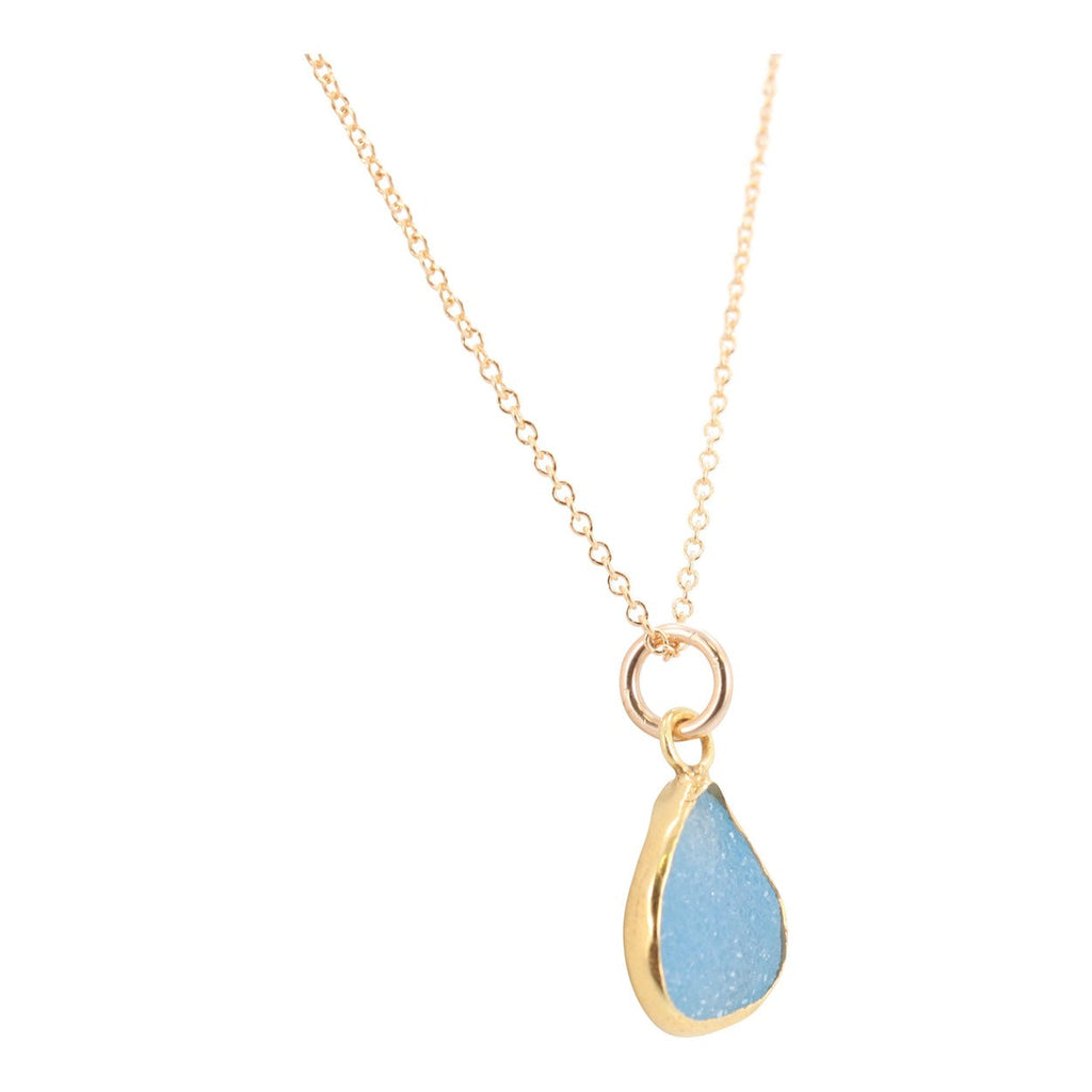 As seen on Law & Order - Blue Druzy Necklace