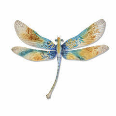 Dragonfly Wall Decor Aqua Gold And Pearl