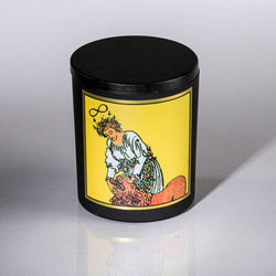 Strength Tarot Candle - 8.5oz, Soy and Coconut Oil Candle, Skin-Safe, Cedar, Frankincense, Orange